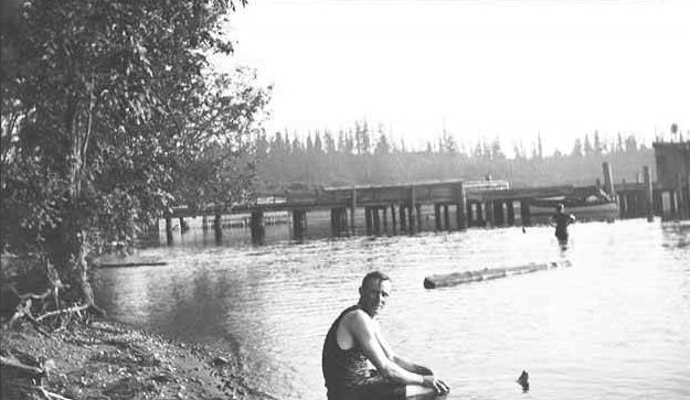 Climie Hill on beach at Meydenbauer Bay, Bellevue, 1920