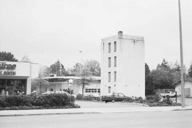 Fire department hose tower, Bellevue, 1989