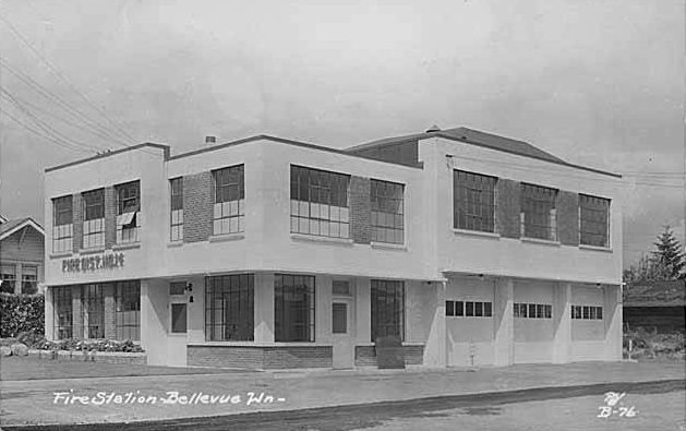 Fire station, Bellevue, 1947