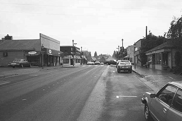 Main Street looking east, Bellevue, 1986