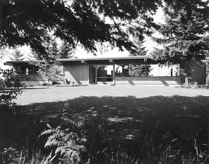 Morse house exterior, Hilltop neighborhood, Bellevue, 1950s