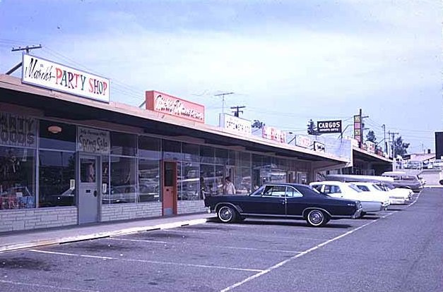 Park Row shopping center, Bellevue, 1969