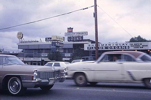 Shopping center on NE 8th Street, Bellevue, 1969