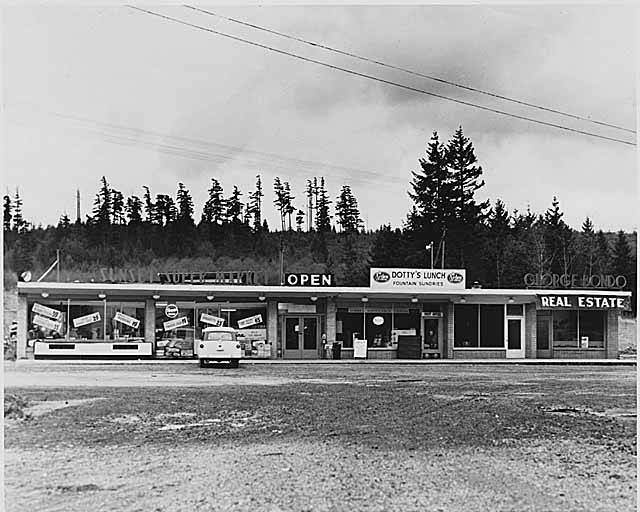 Shopping center, Factoria, 1950