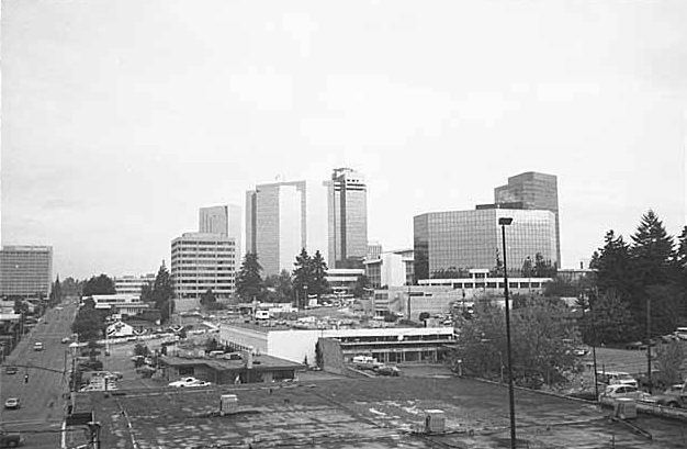 View north from Cliff Place, Bellevue, 1986