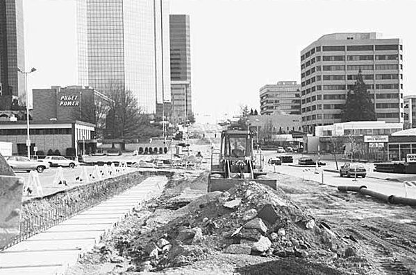 Widening of NE 4th Street, Bellevue, March 12, 1988