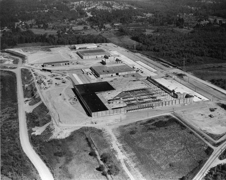 Safeway Distribution center under construction, viewed north, 1958.
