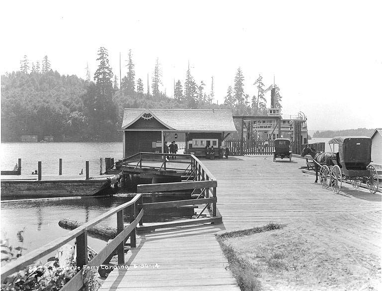 Bellevue Ferry Landing, Meydenbauer Bay, Washington, May 30, 1914.
