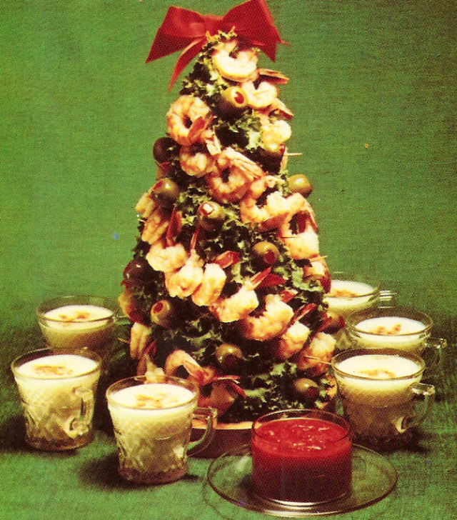 Eggnog Shrimp Christmas Tree
