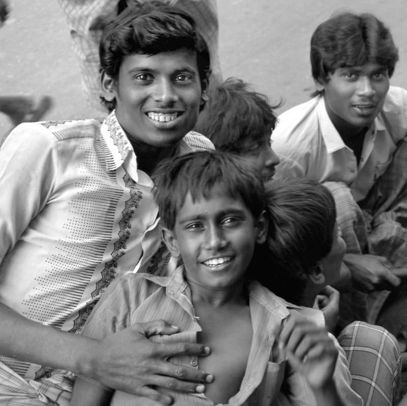 Rangoon. Street portraits, Burma, 1986