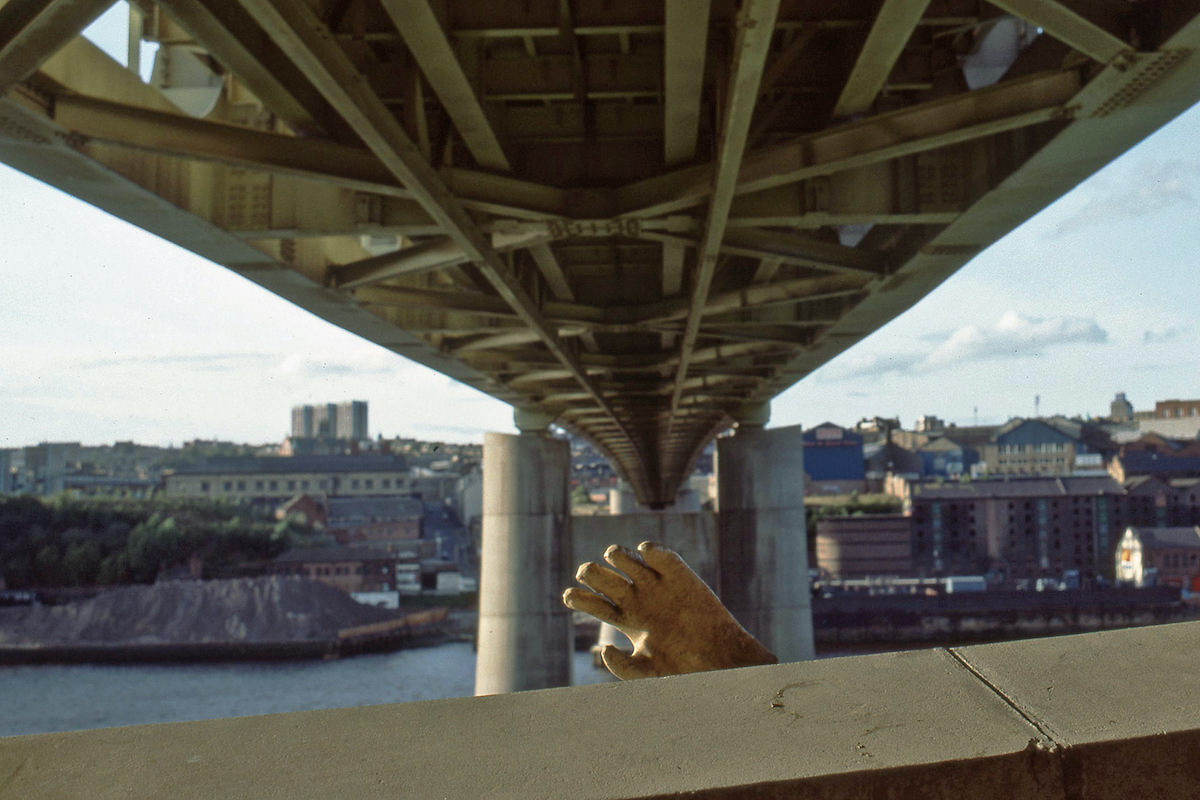 Beneath the Metro Bridge, Gateshead in 1985. (Set up, obviously!)