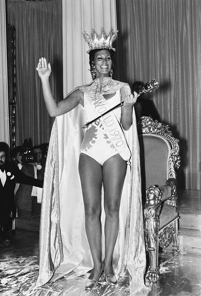 Jennifer Hosten of Grenada, winner of 1970 Miss World beauty contest.