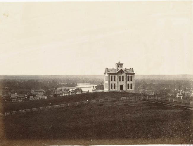 Overlooking Lawerence and the Kansas River.