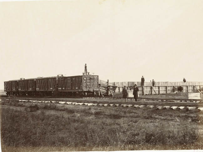 Shipping Point for Texan Cattle, Abilene, Kansas, 162 miles west of Missouri River.