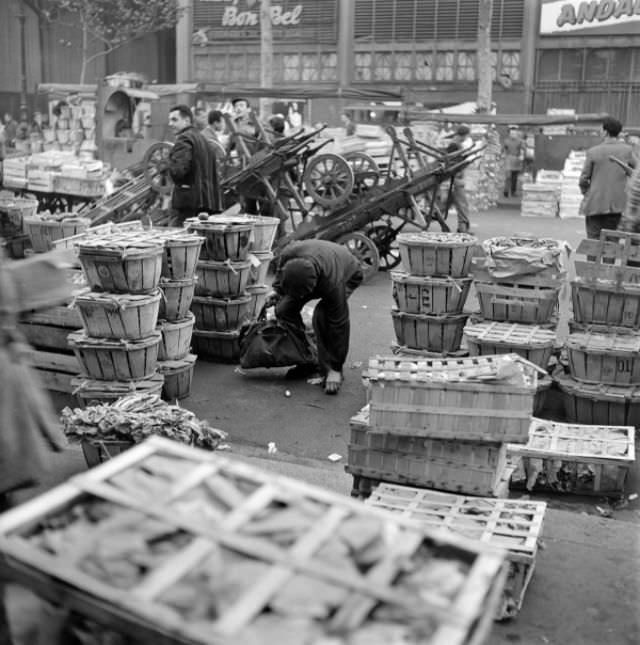 Stunning Photos of Les Halles, Paris Food Market in the 1950s