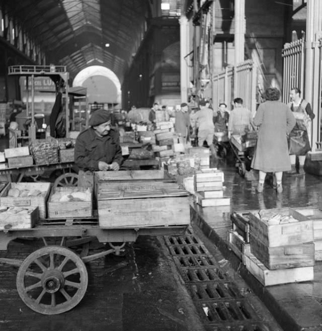 Stunning Photos of Les Halles, Paris Food Market in the 1950s