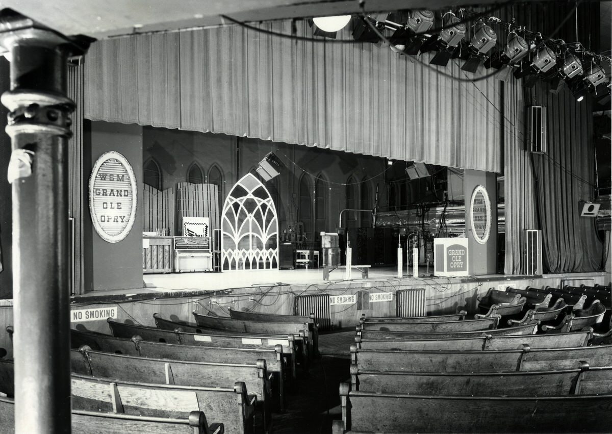 Interior of the Ryman Auditorium, 1970