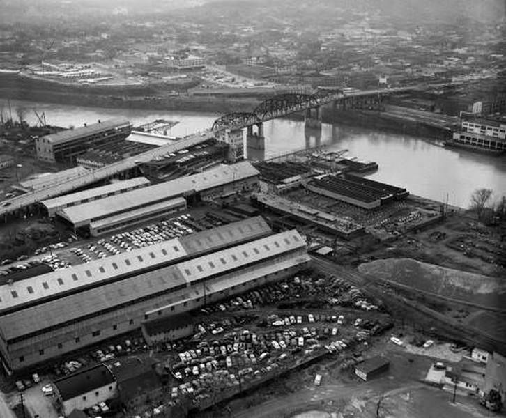 Nashville Bridge Company aerial view, 1960