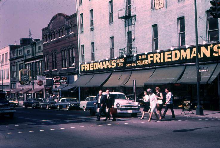 Deaderick Street at Third Avenue North, 1960