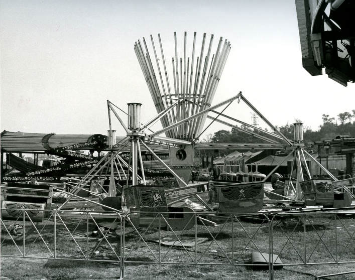 Amusement ride at the Tennessee State Fair, Nashville, Tennessee, 1970