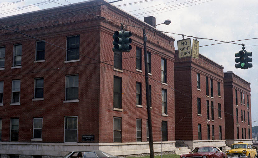 Blair Apartments before and after the razing, Nashville, Tennessee, 1976