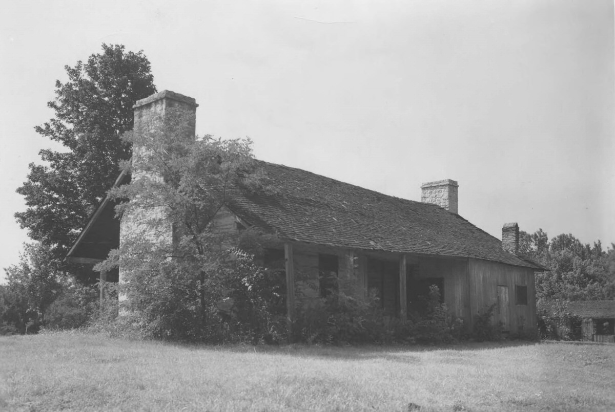 John Harding cabin at Belle Meade Plantation, 1940
