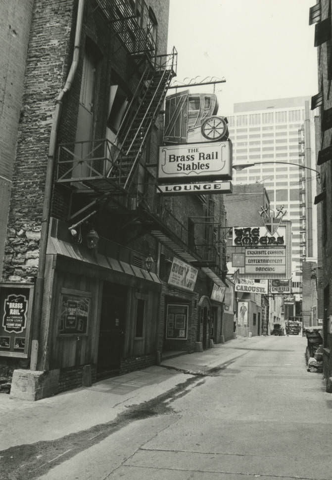 Printer's Alley in Nashville, Tennessee, 1973