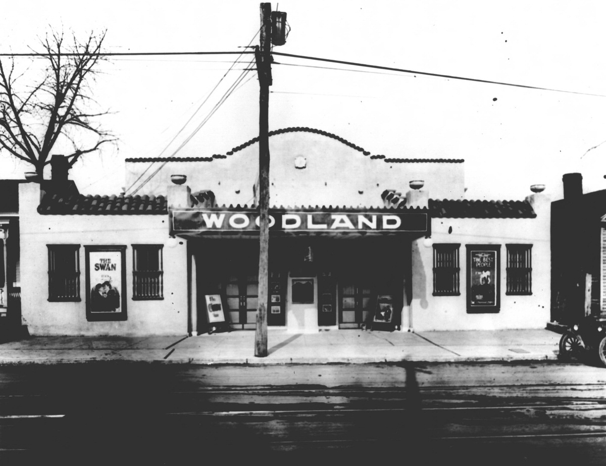 Front view of the Woodland Theater in Nashville, TN, 1970s