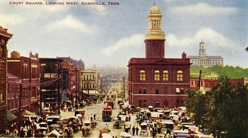Court Square, Looking West, Nashville, 1901