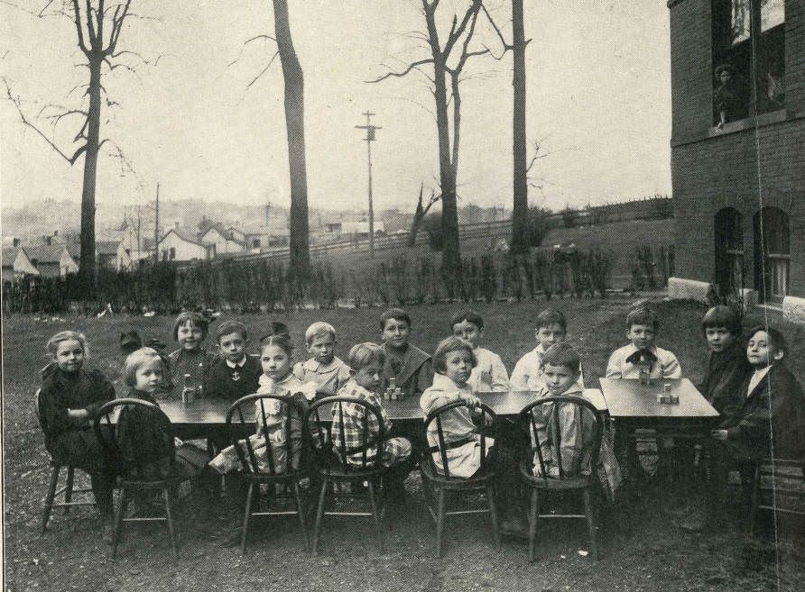 Kindergarten class, featured in the Yearbook “Salmagundi,” of the Boscobel College for Young Ladies, Nashville, 1907