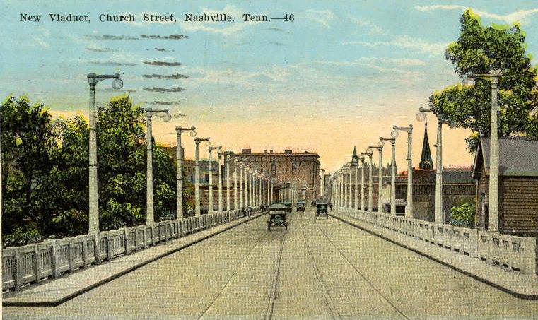 New viaduct, Church Street, Nashville, 1920s