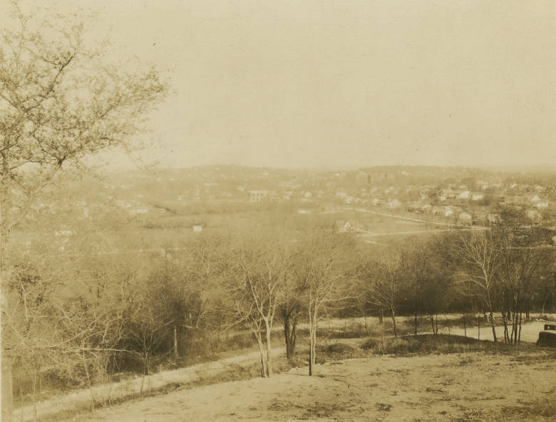 A view of Nashville landscape and roads as seen from Reservoir Hill, 1928