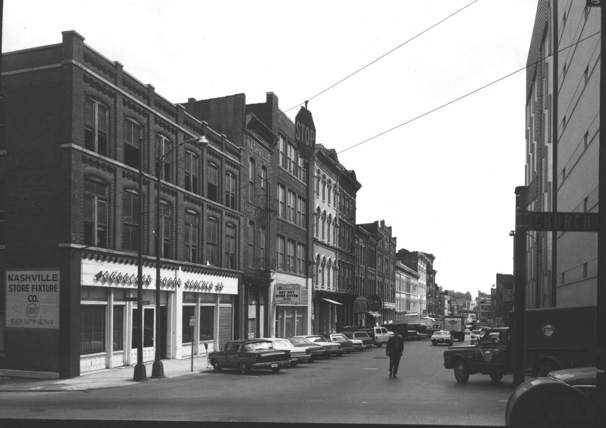 Businesses near Second Avenue and Church Street, 1970