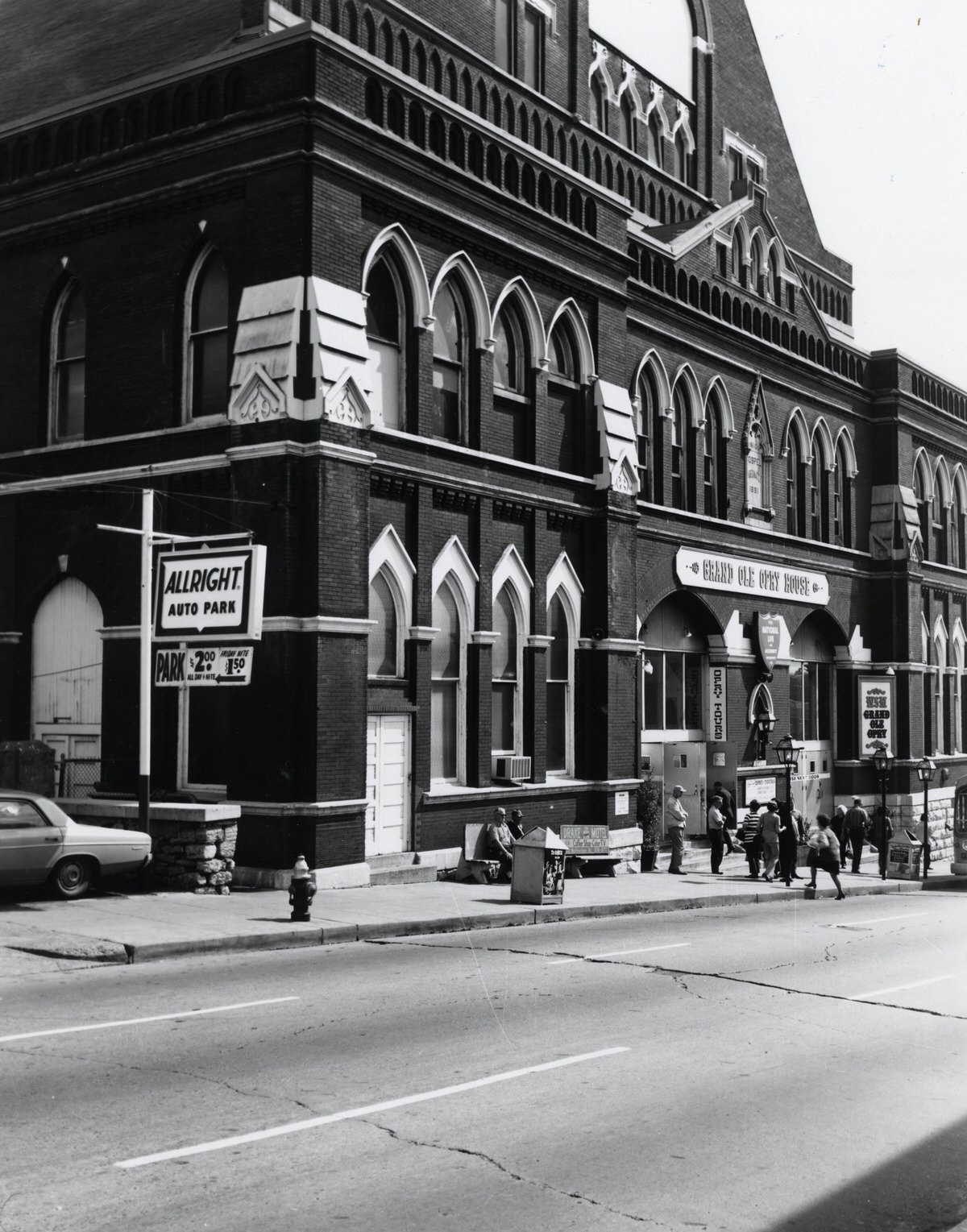 Ryman Auditorium exterior, 1971