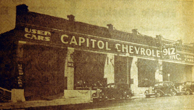 Capitol Chevrolet, from the Nashville Times, 1940