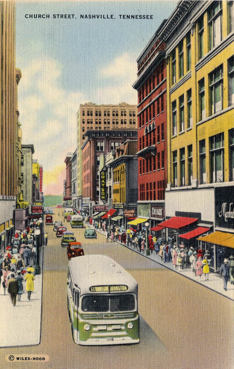 Church Street, Nashville, Tennessee, 1940