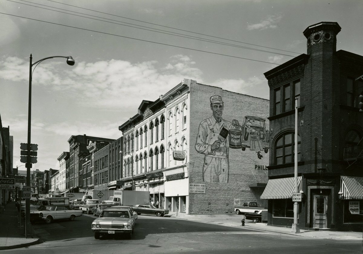 Corner of 2nd and Broadway, 1970