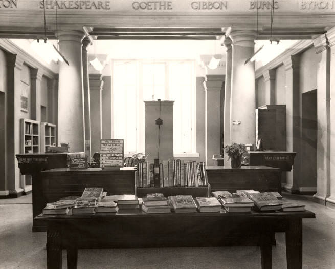 The circulation desk of the Nashville Public Library, 1948