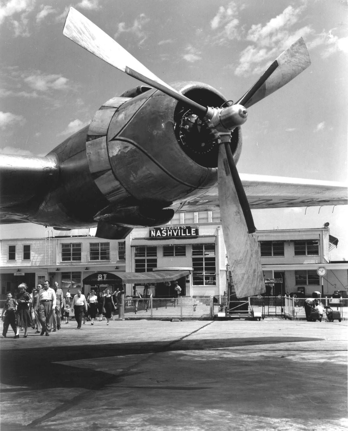 An American Airlines DC-6 at Berry Field, Nashville, Tennessee, 1951