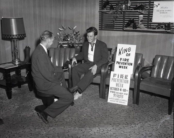 Pat Boone, King of Fire Prevention Week, 1953