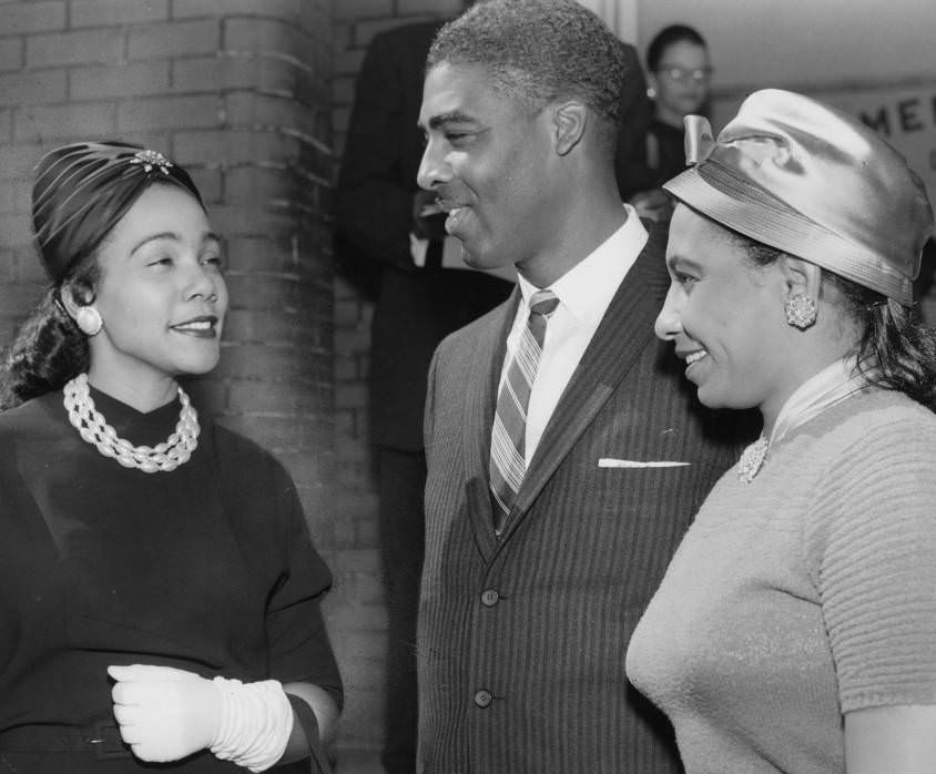 Mrs. Coretta Scott King , Reverend Kelly Miller Smith, and Mrs. D. Conrad Gandy, First Baptist Church, Nashville, 1958