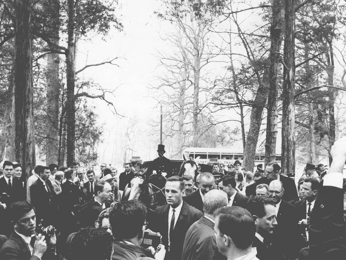 Lyndon B. Johnson arriving at the Hermitage, 1967