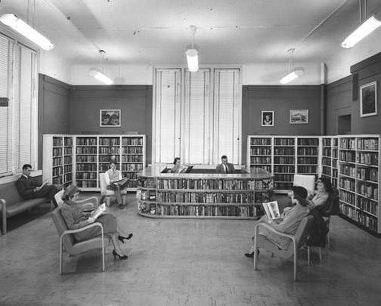 The reading room of the Nashville Public Library, 1953