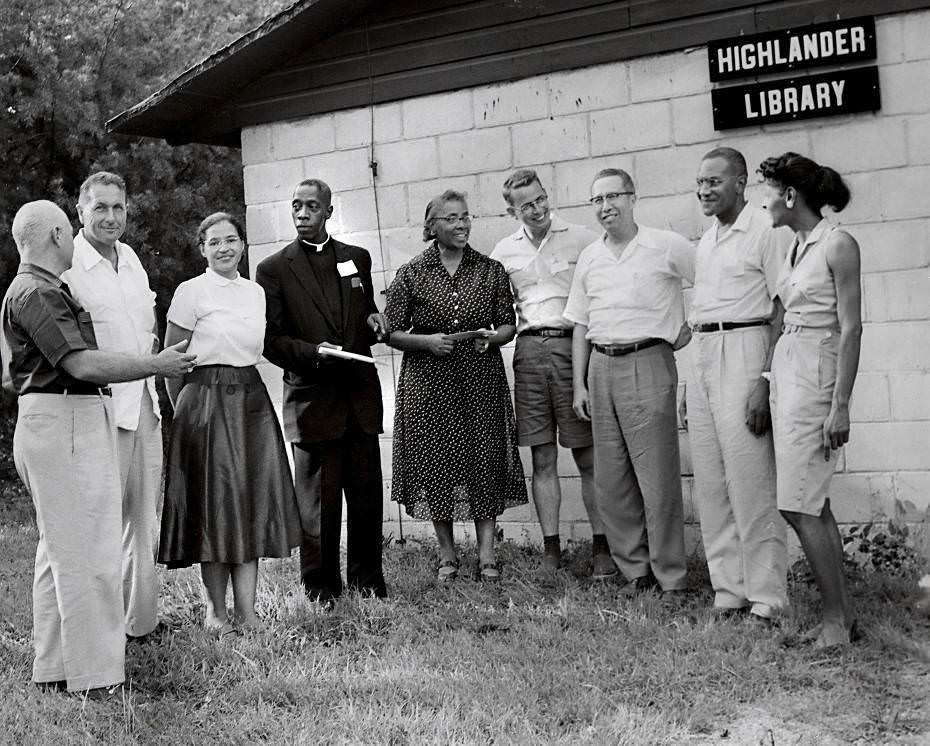 Workshop participants at Highlander Folk School, Monteagle, Tennessee, 1957