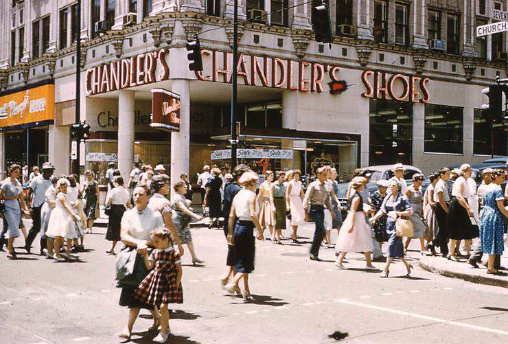 Church Street at Seventh Avenue North, 1950s