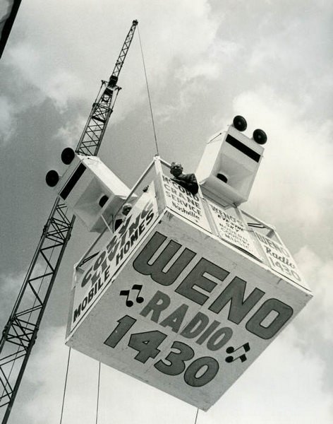 Advertisement at the Tennessee State Fair, Nashville, Tennessee, 1969