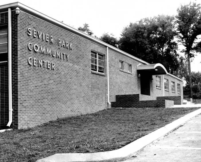 Exterior of Sevier Park Community Center, Nashville, Tennessee, 1963