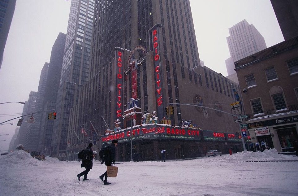 Snow Blanketing Streets of New York City