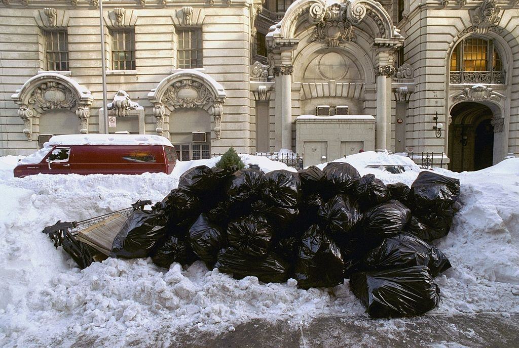 Garbage on 73rd St. after blizzard