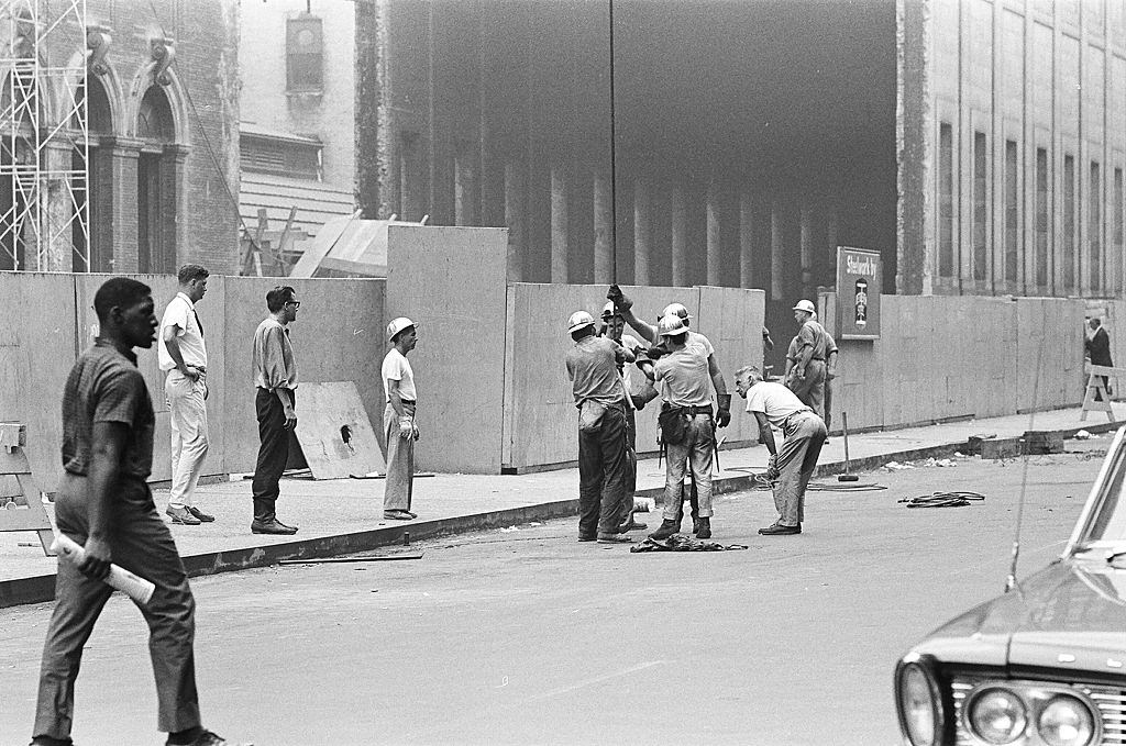 Penn Station during the demolition.